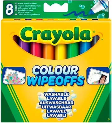 Produktbild von Crayola 03-8223, 8 Farben, Schwarz, Blau, Braun, Grün, Orange, Pink, Rot, Gelb, Rund, Erwachsene & Kinder, CE, 3 Jahr(e)