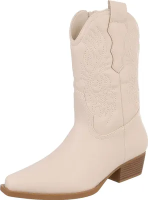 Produktbild von Ital-Design Damen Stiefeletten Leicht gefüttert Lederoptik Western- & Bikerboots 90482528 Beige Gr.  39
