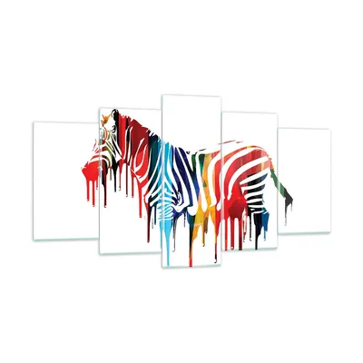 Produktbild von Bilder auf glas - Zebra Detail digital wild - 160x85cm - Glasbilder - Wandbilder - Kunstdruck - zum Aufhängen bereit - Wanddekoration aus Glas - Glas Bilder - Wandbild auf Glas - GEA160x85-3057