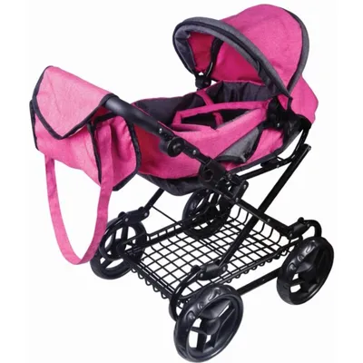 Produktbild von Amia Puppenwagen pink/grau melliert