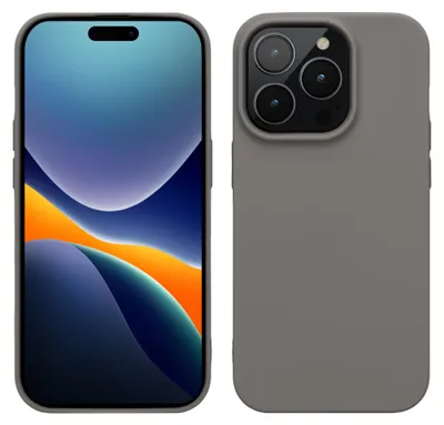 Produktbild von kwmobile Hülle für das iPhone 14 Pro Hülle - weiche und schlanke TPU Silikon Handyhülle - stoßabsorbierendes flexibles Case - kabelloses Laden - Stone