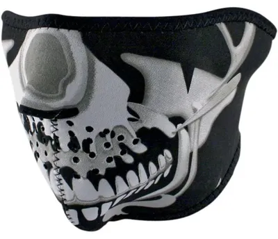 Image de Masque facial chromé en forme de crâne