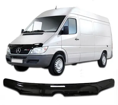 Produktbild von SCOUTT | Motorhaube Windabweiser Insekten Steinschlagschutz Für Mercedes Sprinter 2000-2006, Aerodynamisch, Einfache Montage, Getönt, Spezielle Halterungen Für Die Haube (Ohne Bohren)