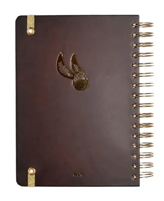 Produktbild von Harry Potter, A5 Spiralnotizbuch mit Brillenmotiv und Gummibandverschluss, Dunkelbraun