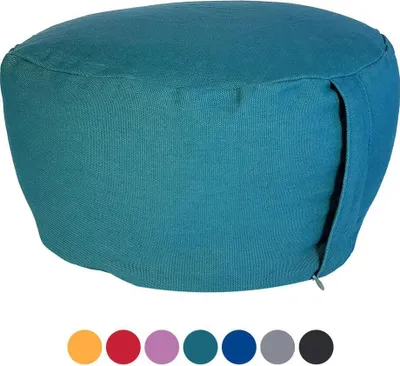 Produktbild von Soma Yogakissen Meditationskissen Sitzkissen Lotus rund 31x16x31 cm Bezug waschbar (BxHxL) 31 x 16 x 31 cm türkis - jungle