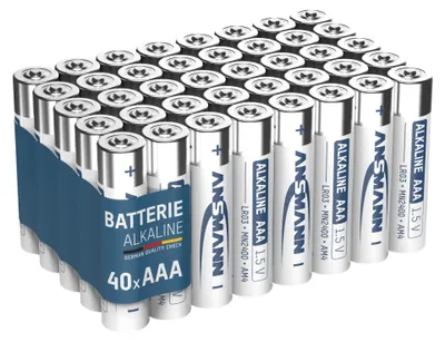 Produktbild von ANSMANN Batterien AAA 40 Stück, Micro Batterie für Lichterkette, Spielzeug