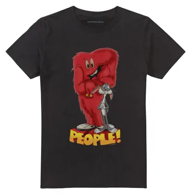 Image de T-shirt Looney Tunes - "Bugs Bunny et Gossamer" - Modèle unie pour hommes/femmes - TV41413 (4XL) (Noir)