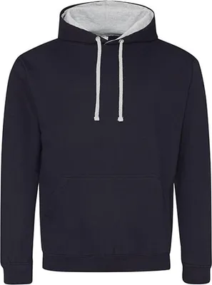 Produktbild von Just Hoods JH003 | Varsity Herren Hoodie / Kaputzenpullover - Farbe: New French Navy/Heather Grey - Größe: XXL