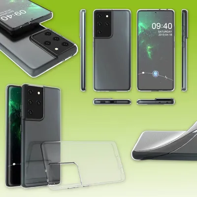 Produktbild von Für Samsung Galaxy S21 Ultra Silikon Case TPU Schutz Transparent Handy Tasche