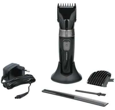 Produktbild von Dunlop Haarschneidemaschine Aufladbar – Haarschneider & Barttrimmer Herren – Trimmer mit 2 Kämmen (3–30 mm) – Ausdünnfunktion – Rasierer Herren Elektrisch – Schwarz