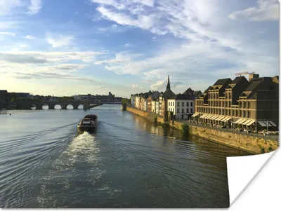 Produktbild von MuchoWow® Poster Wasser - Maastricht - Boot 160x120 cm - Foto Plakat