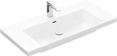 Zdjęcie produktu dla Villeroy & Boch Subway 3.0 - Umywalka 1000x470 mm, z przelewem, z otworem na baterię, biel alpejska 4A70A501