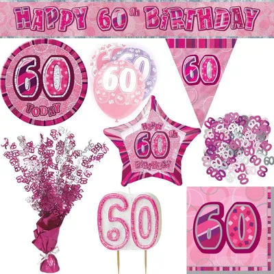Produktbild von Partyset 70. Geburtstag Deko pink Zahl Party Dekoration Set Geburtstagsdeko Jubiläum