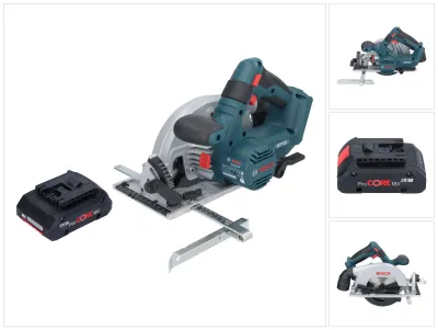 Image de Bosch GKS 18V-57-2 Professional Scie circulaire portative sans fil 18 V 165 mm Brushless + 1x batterie ProCORE 4,0 Ah - sans chargeur