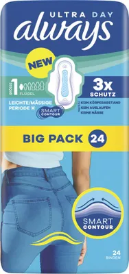 Obrázok produktu pre always 8006530125819 always dámské vložky Ultra Day, normálne, s krídelkami, veľké balenie