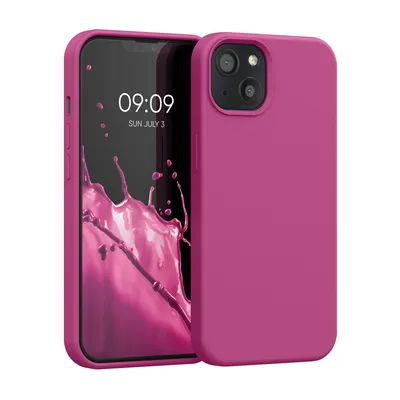 Immagine prodotto di kwmobile Custodia per iPhone 13 Custodia, per iPhone 13 Custodia - Custodia in silicone - Ricarica wireless - Rosa lampone