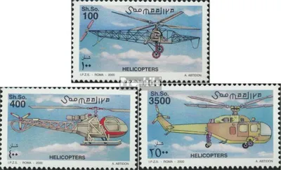 Produktbild von Briefmarken Somalia 2000 Mi 811-813 (kompl.Ausg.) postfrisch Hubschrauber