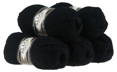 Strickgarn ALIZE SUPERLANA KLASIK schwarz