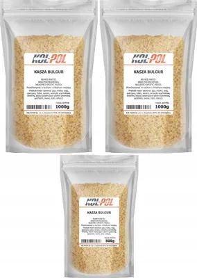 Zdjęcie produktu dla KASZA BULGUR 2,5kg Naturalna zdrowa bogata w błonnik wysoka jakość Kol-Pol