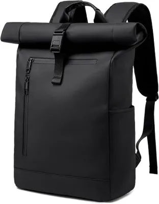 Produktbild von PolkaHome® Rolltop Rucksack für Damen und Herren, großer Laptop-Rucksack, wasserdicht, mit Computerfach, 16 Zoll, Rucksack,