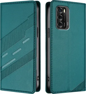Produktbild von Hülle für ZTE Blade V40, Kunstleder Brieftaschen Handyhülle mit Kartenfach und Standfunktion Grün