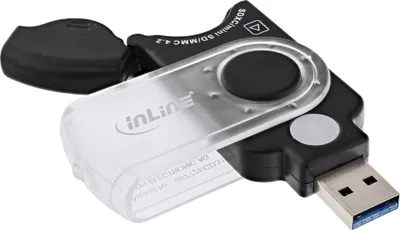 Produktbild von InLine® Mobile Card Reader USB 3.2, für SD/SDHC/SDXC, microSD