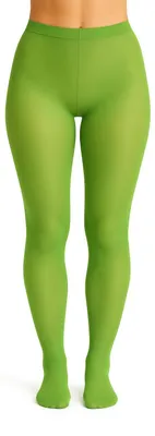 Imagen del producto de sesto senso: medias para mujer, color verde, estampadas, 30 DEN, parcialmente opacas, de microfibra