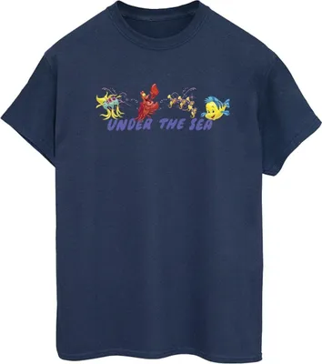 Produktbild von Disney - "The Little Mermaid Under The Sea" T-Shirt für Damen BI31176 (4XL) (Marineblau)