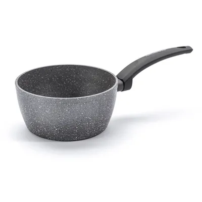 Imagen del producto de Olla de cocina Mateusz Gessler, de 18 cm y 1,5 litros, con revestimiento de piedra volcánica Florina, color gris