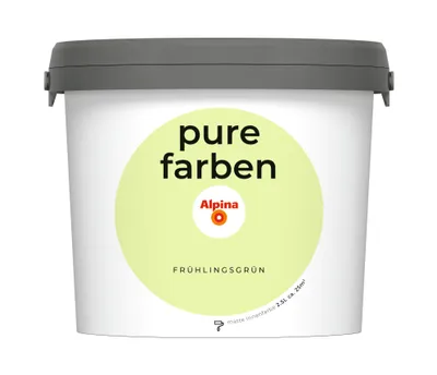 Produktbild von Alpina pure farben Wandfarbe frühlingsgrün 2,5 L