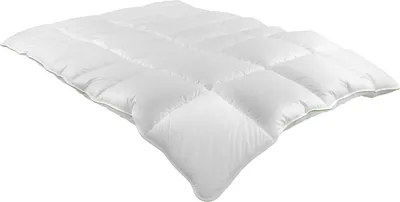 A white duvet is shown lying flat on a white background.