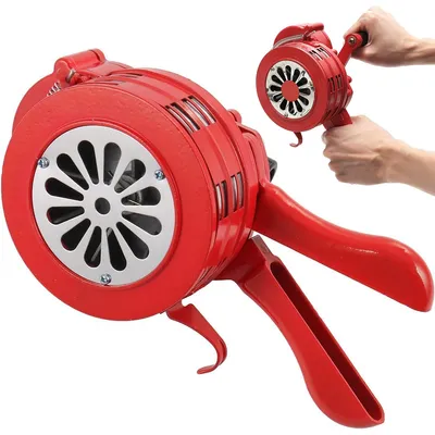 Produktbild von Tragbare Handkurbel-Sirene 110 dB,Notfall-Handalarm aus Metall für Industrie, Küstenwache, Militär und Outdoor
