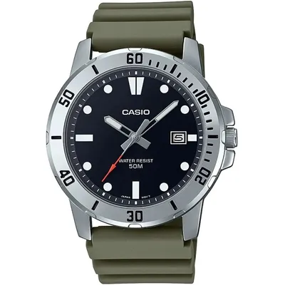 A close-up studio shot of a Casio watch.