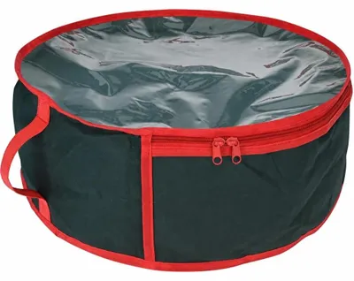 Produktbild von Aufbewahrungsbox Weihnachtskugeln Sortierbox - 65 x 16 cm - Mit Kartoneinsätzen - Rote Griffe