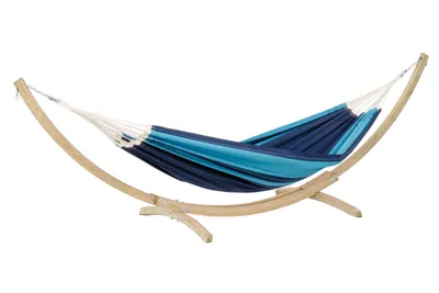 Produktbild von AMAZONAS Santana Set Blue: Hängematte inkl. Gestell Liegefläche 200x120cm