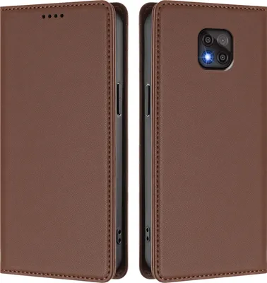 Obrázek produktu pro Kožené pouzdro pro Motorola Moto G Power 2021, magnetické flipové pouzdro zPolyuretankůže se stojánkem Hnědá