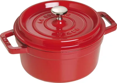 Produktbild von Staub Cocotte 22cm Kirschrot Bräter rund mit Deckel