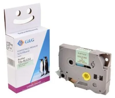 Productafbeelding van G&G 18771 G&G Seiden Schriftband kompatibel mit  Brother TZe-RG34P