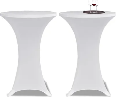 Produktbild von vidaXL Stehtischhussen 4 Stk. Ø 80 cm Weiß Stretch