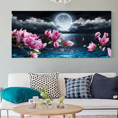 Produktbild von Diamond Painting,5D Diamant Bilder, Erwachsene Groß Mond für Wohnzimmer Schlafzimmer Wand Dekoration (40 x 70 cm)