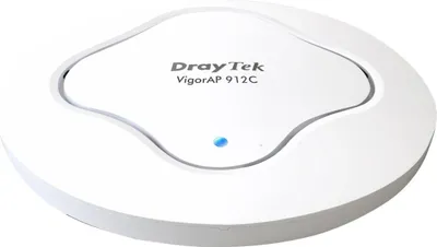 Produktbild von DrayTek VIGOR AP 912C, 2,4 GHz, 5 GHz, 1200 Mbit/s, 802.1x RADIUS, EAP-TLS, HTTPS, PEAP, SNMP, SNMPv2, SNMPv3, WPA2, WPA2-PSK, WPA3, WPA3-PSK, WPS, 10,100,1000 Mbit/s