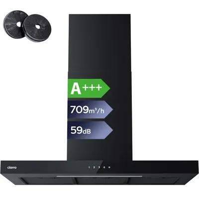 Produktbild von CIARRA A+++ 709 m³/h Dunstabzugshaube 90cm Wandhaube WIFI +APP & Touch Control Boost VMB9102