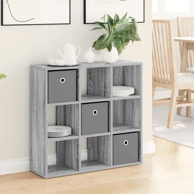 Image de vidaXL, meuble de rangement, Sonoma-gris, 73,5 x 24 x 69,5 cm