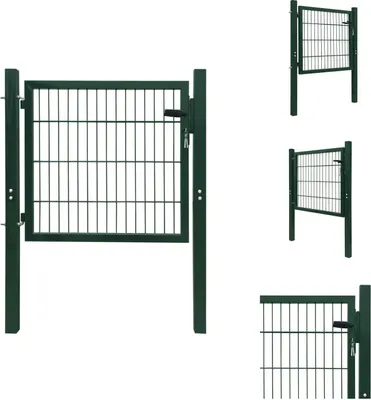 Obrázok produktu pre vidaXL Plotová brána oceľová zelená 105x150 cm - Záhradné brány