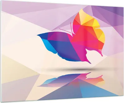 Produktbild von Bilder auf glas - Schmetterling Illustration Grafik - 100x70cm - Glasbilder - Wandbilder - Kunstdruck - Wanddekoration aus Glas - Glas Bilder - Wandbild auf Glas - GAA100x70-2806