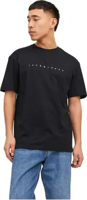 Produktbild von Jack & Jones 12234746 Star Kurzarm-t-shirt Schwarz L Herren Schwarz L