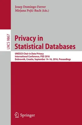 Obrázek produktu pro Privacy in Statistical Databases
