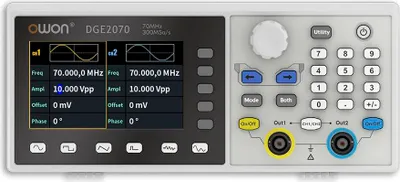 Obrázek produktu pro OWON DGE2070 Arbitrary Waveform Generator 2-kanálový 70MHz 300MSa/s 14Bit DDS generátor signálu Čítač frekvence