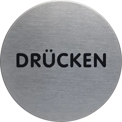 Produktbild von Piktogramm 'Drücken' Edelstahl Packung mit 5 Stück