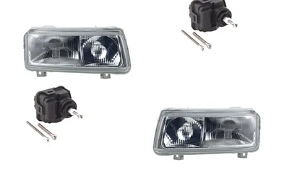 Zdjęcie produktu dla Reflektory samochodowe pasujące do VW Passat 94 35I, lata produkcji 1993-1996, typ żarówek H1, komplet (lewy i prawy) + serwomotor
